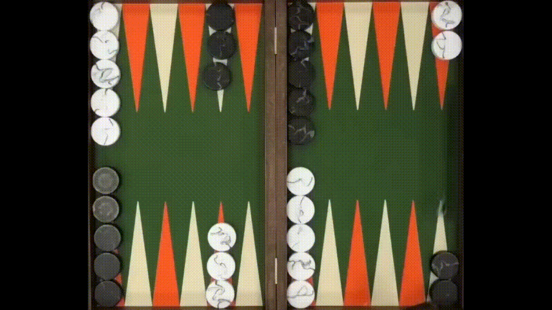 Backgammon match demonstration